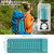 Seektain Inflating Sleeping Pad Mattress for Camping: Inflatable Camping Bed with Built-in Foot Pump for Tent - 4" Extra Thick Mat Air Cot for Floor - Blue