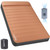 Elegear CumbreX™ Air & Foam Self Inflating Sleeping Pad, Built-in Electric Pump 4" Ultra-Thick Memory Foam Camping Mattress with Pillow Double Camping Pad 4-Season R-Value 9.5 Camp Mat (Khaki,Full)