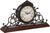 Howard Miller Waucedah Mantel Clock II 549-618 – Wrought-Iron Frame, Antique Warm-Grey Finish