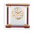 Customizable Mantel Quartz Alarm Clock in Piano Rosewood Finish and with Solid Brass Trim, Includes Personalization