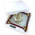 Customizable Mantel Quartz Alarm Clock in Piano Rosewood Finish and with Solid Brass Trim, Includes Personalization