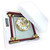 Customizable Mantel Quartz Alarm Clock in Piano Rosewood Finish and with Solid Brass Trim, Includes Personalization