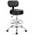 Chair with Back, Adjustable Foot Rest Rolling Stool, Multi-Purpose