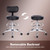 Chair with Back, Adjustable Foot Rest Rolling Stool, Multi-Purpose
