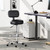 Chair with Back, Adjustable Foot Rest Rolling Stool, Multi-Purpose