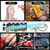 OVAGA 32PSI Airbrush Kit with Compressor, Rechargeable Multi-Function Dual-Action Airbrush Set Portable with Airbrush Paint Set 11 Colors for Painting Makeup Cake Decor Model Coloring Nail Art, Silver