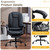 6-Point Heated Massage Office Chair with Footrest, Ergonomic Home Desk Chair with Lumbar Support