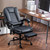 6-Point Heated Massage Office Chair with Footrest, Ergonomic Home Desk Chair with Lumbar Support