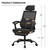 Kneading Massage Office Chair with Foot Rest, Reclining Home Office Desk Chair Adjustable Mesh Computer Desk Chair with Wheels