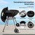 Charcoal Grill - portable BBQ Grill with adjustable air vent, wheels, hanlde - Charcoal Kettle Grill for outdoor
