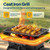 VIVOHOME Rectangle Cast Iron Charcoal Grill with Double-Sided Grate