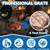 SafBbcue Round Cast Iron Grill Grate for Char-Griller AKORN Jr. Portable Kamado Charcoal Grill