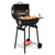 Charcoal Grill with Side Table, BBQ Grill Outdoor Smoker Grill with Wheels