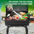 Charcoal Grill with Side Table, BBQ Grill Outdoor Smoker Grill with Wheels