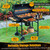 Charcoal BBQ Grills Outdoor: Spacious Barrel Barbecue Grill with Side Front Table