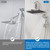 5-spray Dual Filtered Rainfall Shower Head Combo, High Pressure 13'' Showerhead