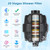 Shower Head, 10" High Pressure 10-Spray Handheld/Rainfall Shower Head