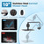 Shower Head, 10" High Pressure 10-Spray Handheld/Rainfall Shower Head