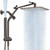 Shower Head with Handheld, Luxurious Square Double Rain Shower Heads