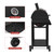 30-Inch Barrel Charcoal Grill with Warming Rack & Front Storage Basket