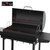 30-Inch Barrel Charcoal Grill with Warming Rack & Front Storage Basket
