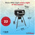 Grill Boss Charcoal Kettle Grill with Large 22-Inch Cooking Area - Includes Warming Rack