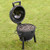 Portable Kamado Charcoal Grill and Smoker with Cast Iron Grates and Locking Lid