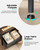 Nightstand with Charging Station & LED Light Strip, Night Stand with Storage Shelf & 2 Fabric Drawers