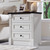 Aitjunz 26" Tall Nightstand with Charging Station, Farmhouse 23.6" Wide Large End Table w/Roman Column