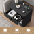 Fluted Nightstand with Charging Station, 23.6" End Table with Solid Wood Handle, Curved Profile Design