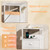 Side Tables with USB Ports & Outlets, Night Stand with Storage Shelf & Hooks, for Living Room/Bedroom, White