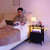 LED Night Stand with Fabric Drawers and Storage Shelf for Bedroom, Nightstands Bedside Tables with USB Ports & Outlets