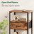 Huuger Nightstand Set of 2, Night Stand with Fabric Drawer, Mesh Shelf, Side Table with Storage