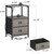 LED Night Stand Set of 2, Bedside Table End Table with Drawer, Bedroom Tables with 2 Fabric Drawers