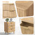 Natural Nightstand Set of 2 with Storage, Wood Bedside Tables for Living Room, Bedroom (Wooden)