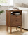 Modern Side Accent Table with Open Shelf, Wooden Top Bedside End Table for Bedroom, Living Room, Walnut
