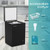 Chest Freezer with Wheels, Small Deep Freezer Adjustable 7 Thermostat