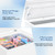 15.0 Cu.Ft Deep Freezer, Large Chest Freezer for Families with Removable Basket& 8 Adjustable Thermostat
