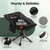 Feelnais Folding Camping Chairs Lightweight & Portable, No Assembly, 360° Swivel Camping Chair for Adults, Compact Outdoor Chairs for Beach, Lawn, Travel, Backpacking, Hiking, Fishing, Black