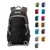 MIVENTO Hiking Backpack Waterproof Nylon Material, Breathable Back Pad Design, Separate Laptop Compartment for Outdoor Camping Travel (Black)