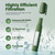 Camping Water Filtration Straw, Personal Water Filter Survival for Backup Filtration, Hiking, Travel - Emergency Portable Gear (Green, 8 Pack)