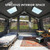 8㎡ Luxury Inflatable Camping Tent for 3–8 People, Dark Gray Tech-Cotton Fabric, 4-Season Family Inflatable House with Chimney Port and Transparent Skylight