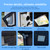 8㎡ Luxury Inflatable Camping Tent for 3–8 People, White Thickened Oxford Fabric with Black Coating, UV-Resistant 4-Season Family Inflatable House with Chimney Port and Transparent Skylight