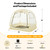 Lenotos Pop Up Sports Tent, Instant Clear Bubble Tent, with Removable Top Cover, Outdoor All Weather Shelter, for Watching Sports, Cheering, Fishing and Camping(63" L x 63" W x 63" H)