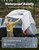 JOYTUTUS Pickup Truck Tent 2.0, Waterproof PU2000mm Double Layer for 2 Person, Portable Truck Bed Tent with Rainfly, 5.5'-5.8' Camping Preferred - Green, Aluminum Poles