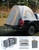 JOYTUTUS Pickup Truck 6.5' 2.0, Waterproof PU2000mm Double Layer for 2 Person, Portable Truck Bed Tent with Rainfly - Orange