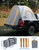 JOYTUTUS Pickup Truck Tent 5ft 2.0, Waterproof PU2000mm Double Layer for 2 Person, Portable Truck Bed Tent with Rainfly - Orange, Aluminum Pole