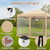 10x10ft Pop-Up Canopy, Outdoor Screen Tent with Mesh Mosquito Netting Sidewalls, Waterproof & UV-Block Shade Shelter for Camping, Picnic, Deck & Backyard Events