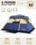 FanttikOutdoor Zeta C6 Pro Camping Tent 6 Person Instant Cabin Tent Setup in 60 Seconds with Rainfly & Windproof Portable with Carry Bag for Family Camping & Hiking, Upgraded Ventilation, Navy Blue
