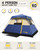 FanttikOutdoor Zeta C4 Pro Camping Tent 4 Person Instant Cabin Tent Setup in 60 Seconds with Rainfly & Windproof Portable with Carry Bag for Family Camping & Hiking, Upgraded Ventilation, Navy Blue